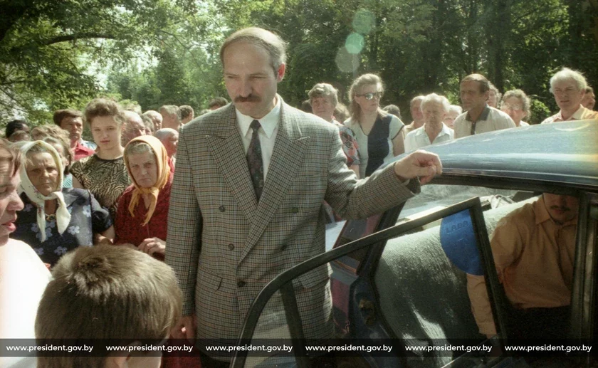 Аляксандр Лукашэнка ў Шклове ў час прэзідэнцкіх выбараў. Фота: president.gov.by