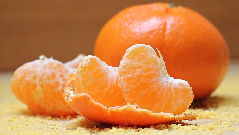 Peeled tangerine