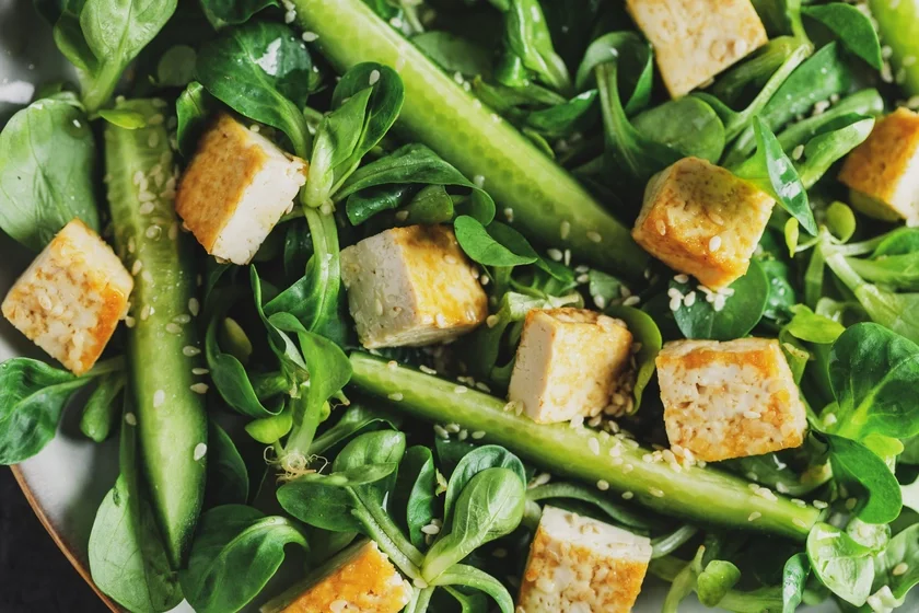 Tofu with spinach