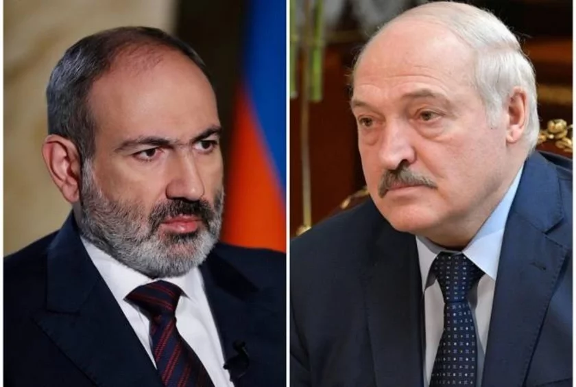 Nikoł Pašinian i Aleksandr Łukašienko Nikoł Pašynian i Alaksandr Łukašenka Nikol Pashinyan and Alexander Lukashenko 