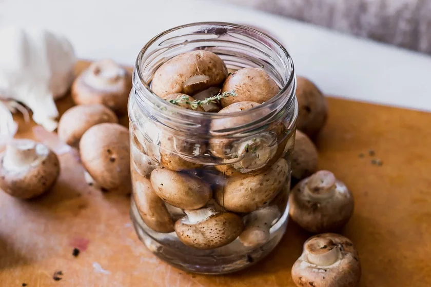 Pickled mushrooms